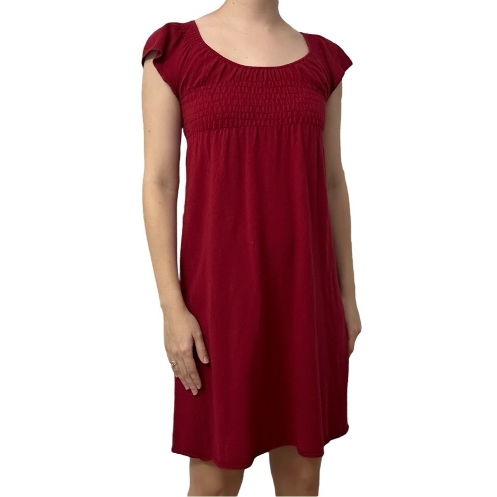 Moth Anthropologie Dress Mini Knit Red Babydoll Fall Size Extra Small